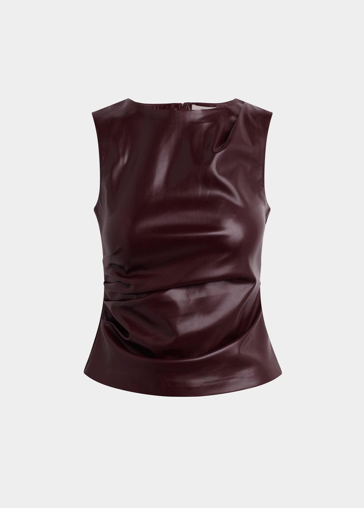 Joe's Jeans Women THE MEG VEGAN LEATHER TOP Cabernet