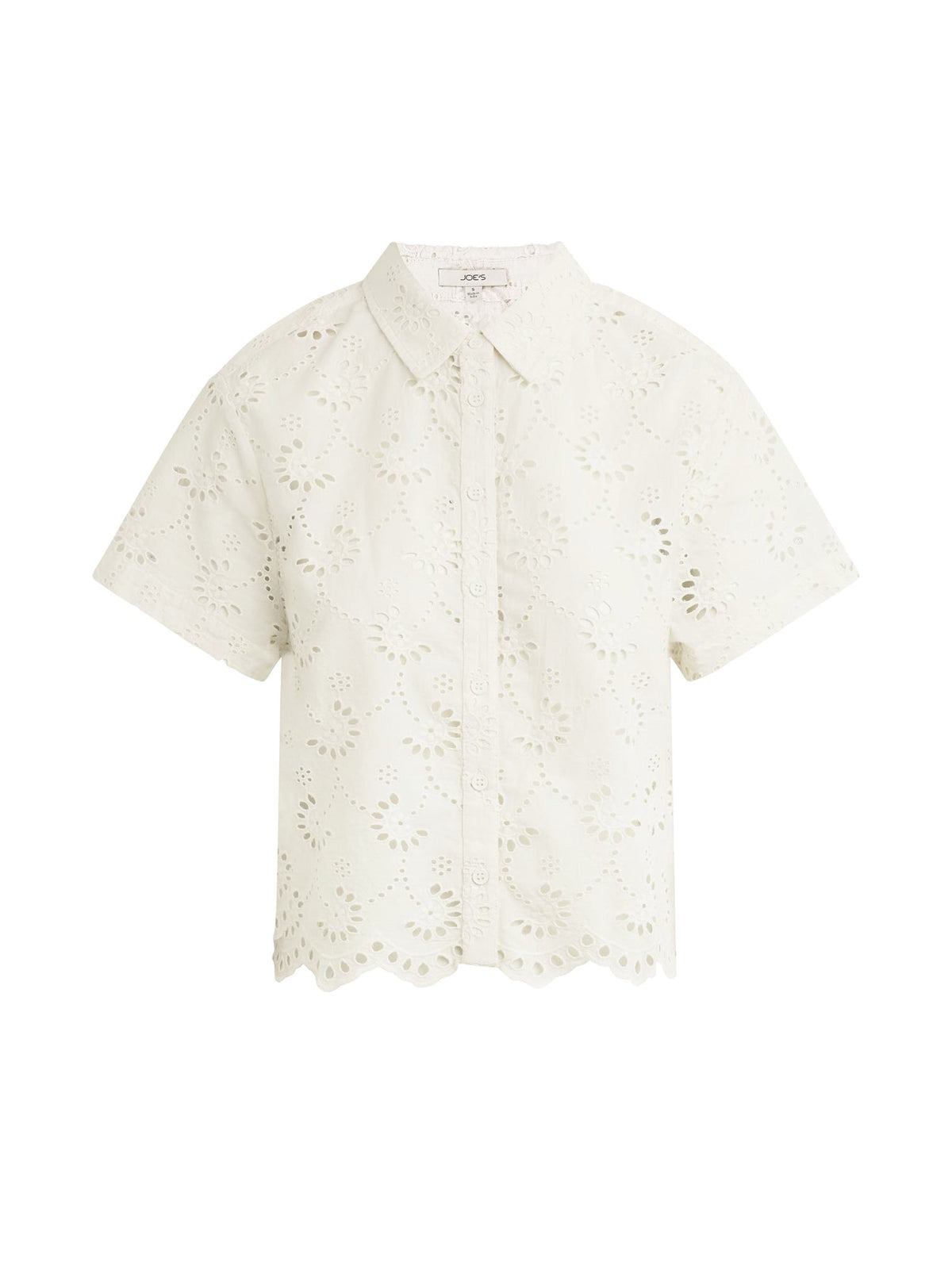 Joe's Jeans Women|Sale THE EYELET SHORT SLEEVE SHIRT Ecru