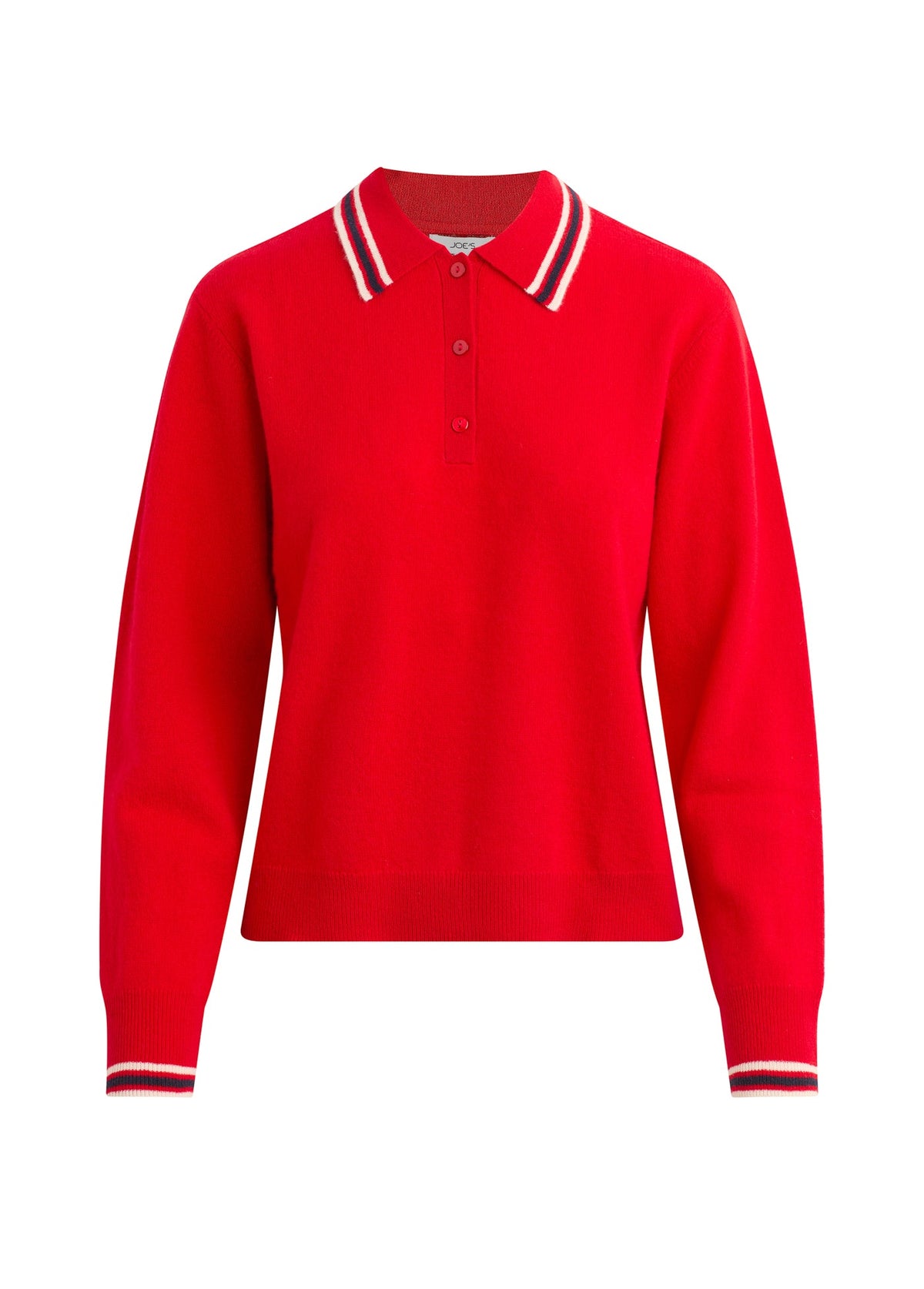 Joe's Jeans Women|Sale THE LONG SLEEVE CASHMERE POLO Cherry Red