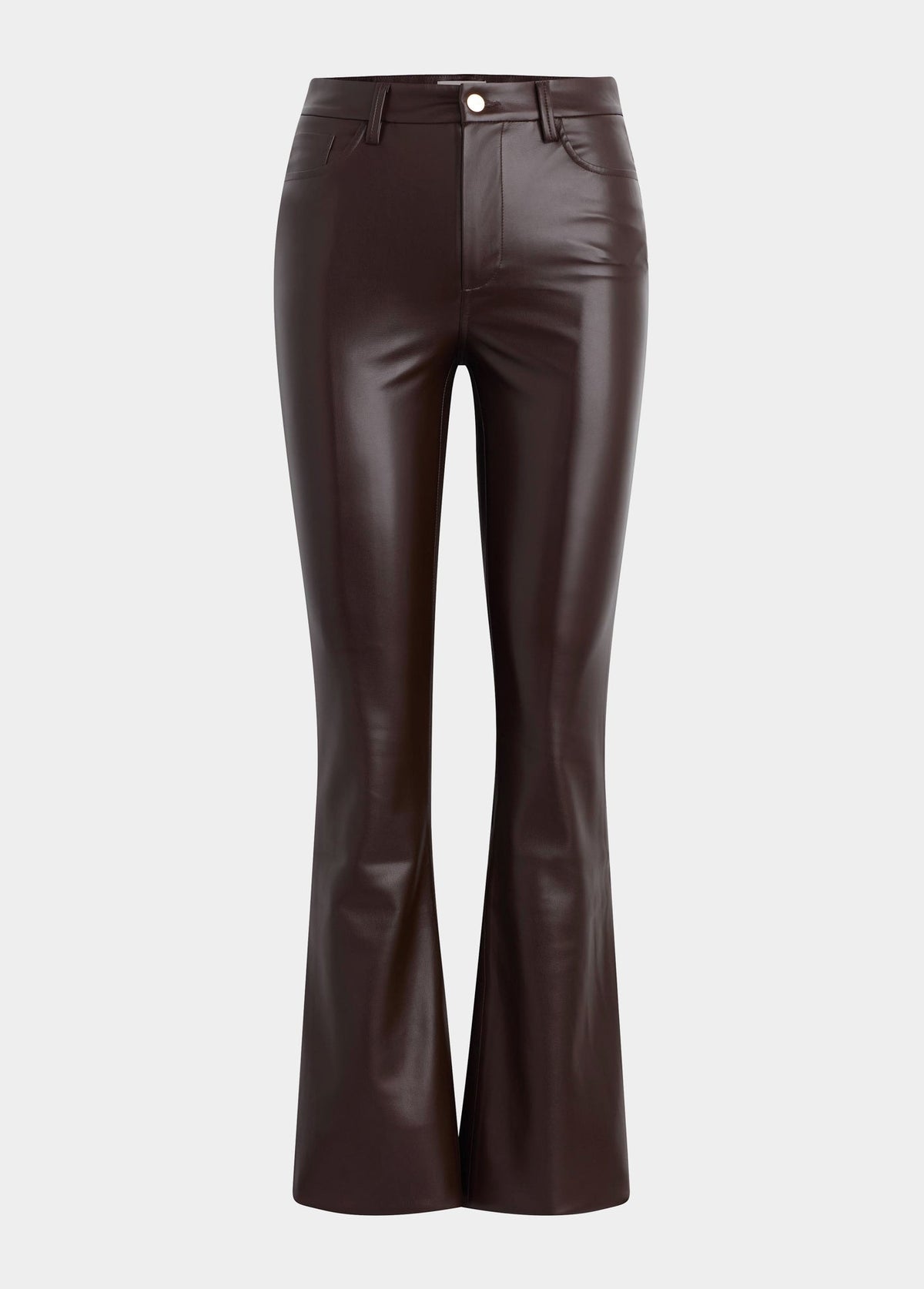 Joe's Jeans Women THE VEGAN LEATHER HI HONEY Dark Chocolate