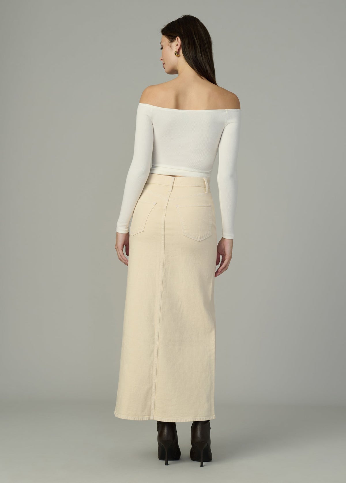 Joe's Jeans Women THE MARTINE DENIM MAXI Creme Brulee
