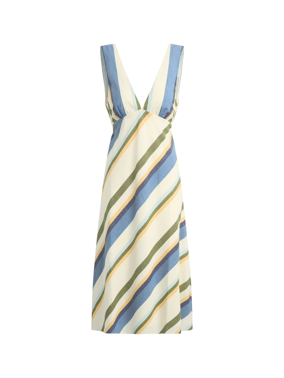Joe's Jeans Women THE JONI MIDI DRESS Azure Variegated Stripe
