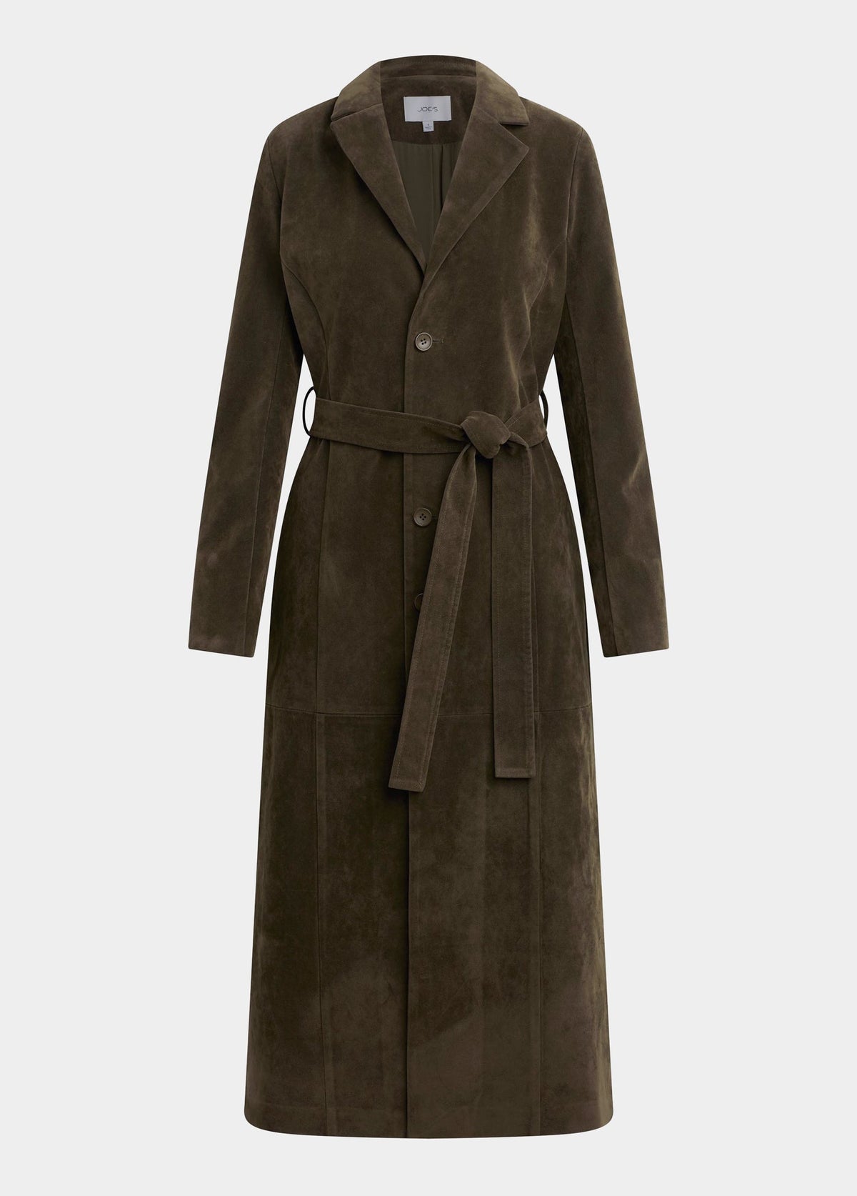 Joe's Jeans Women THE VEGAN SUEDE LONG COAT Olive