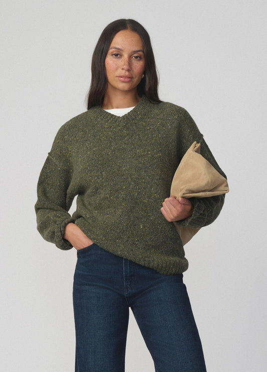 Joe's Jeans Women THE V NECK SWEATER Moss