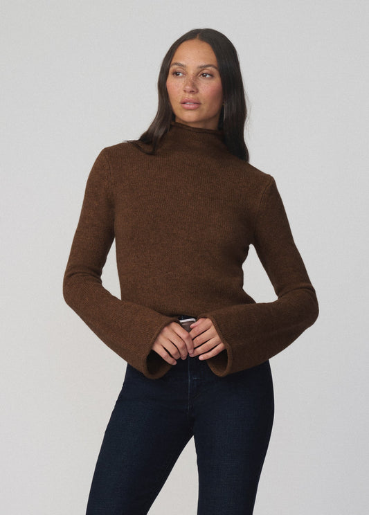 Joe's Jeans Women THE JANE ROLL NECK SWEATER Cinnamon