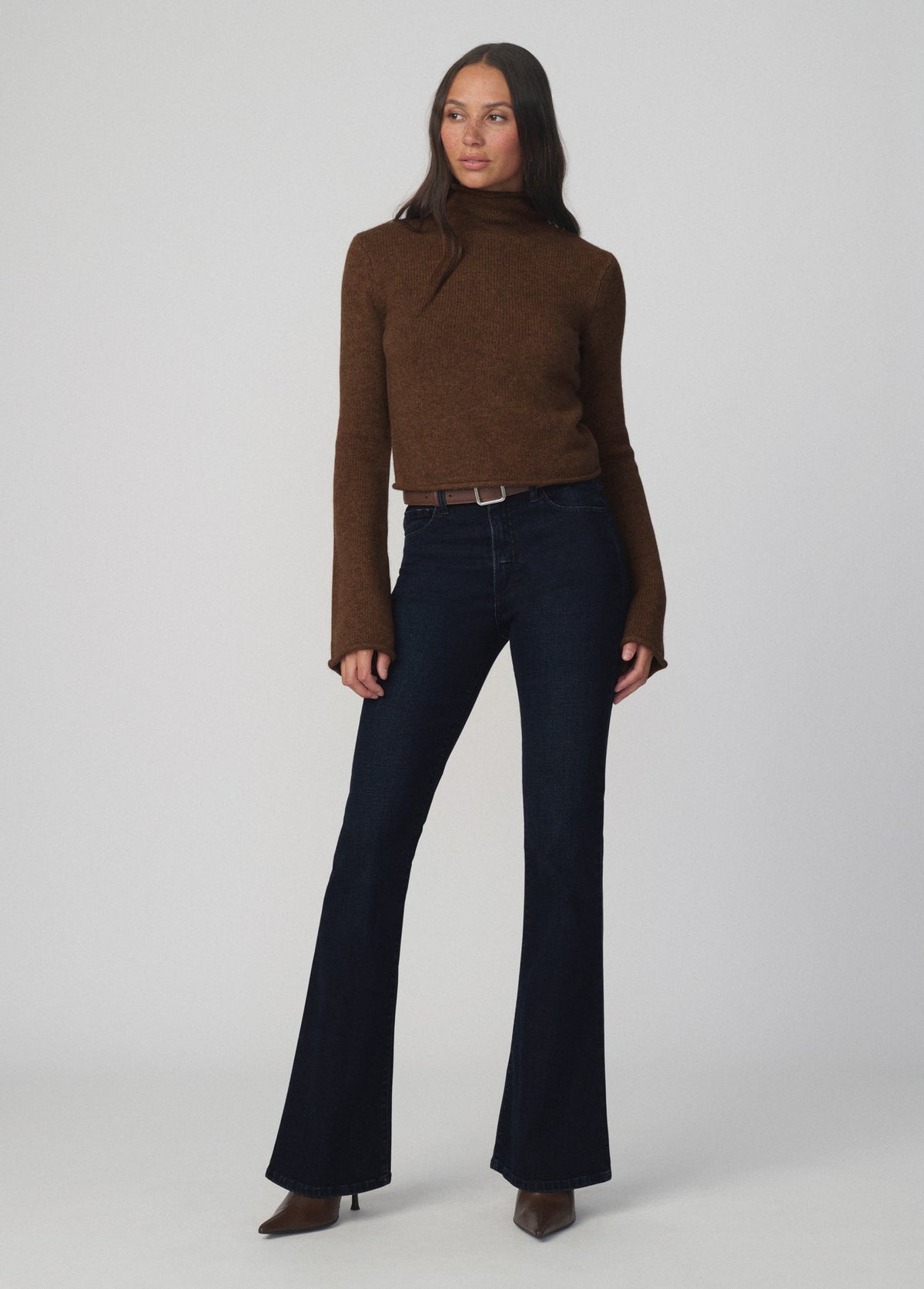 Joe's Jeans Women THE JANE ROLL NECK SWEATER Cinnamon