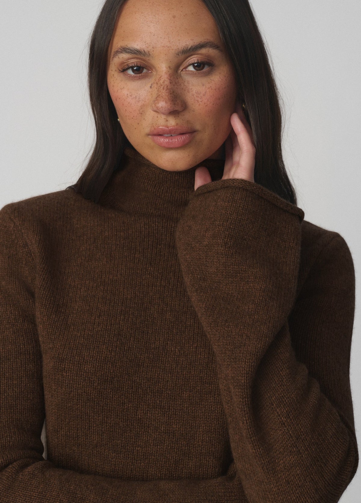 Joe's Jeans Women THE JANE ROLL NECK SWEATER Cinnamon