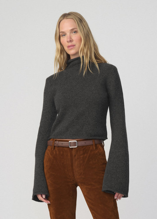 Joe's Jeans Women THE JANE ROLL NECK SWEATER Charcoal