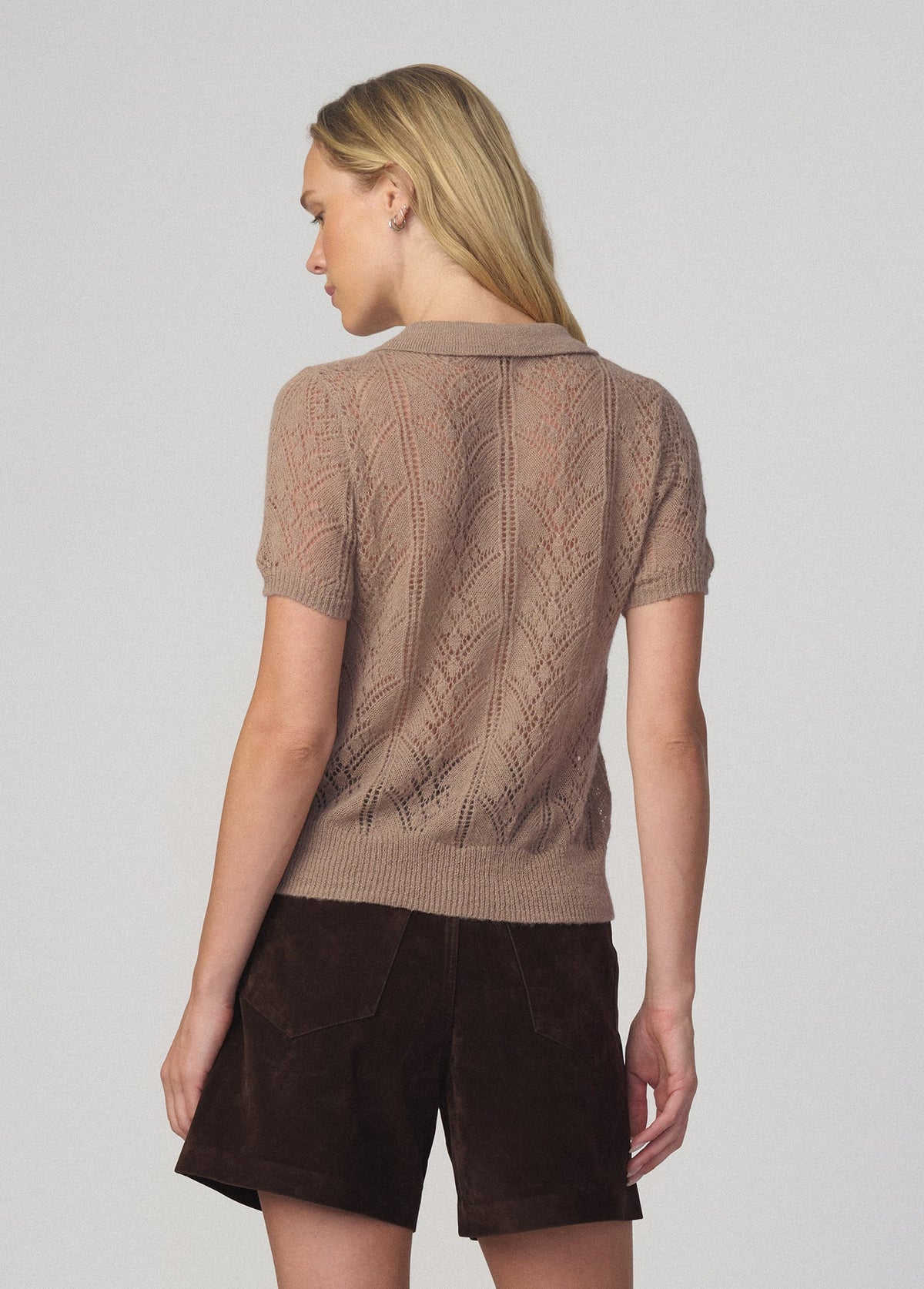 Joe's Jeans Women THE DAVEY SHORT SLEEVE CARDIGAN Mink