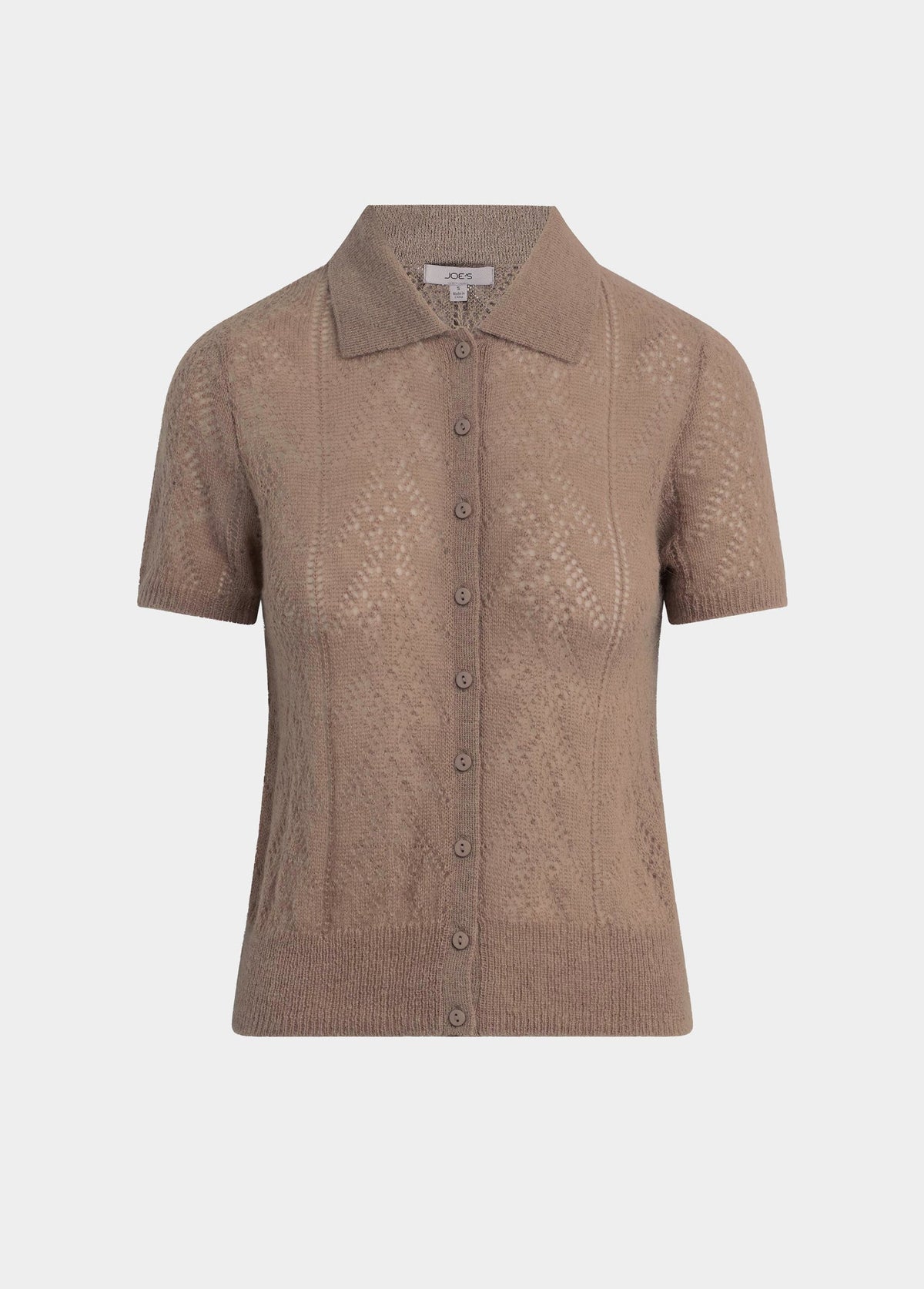 Joe's Jeans Women THE DAVEY SHORT SLEEVE CARDIGAN Mink