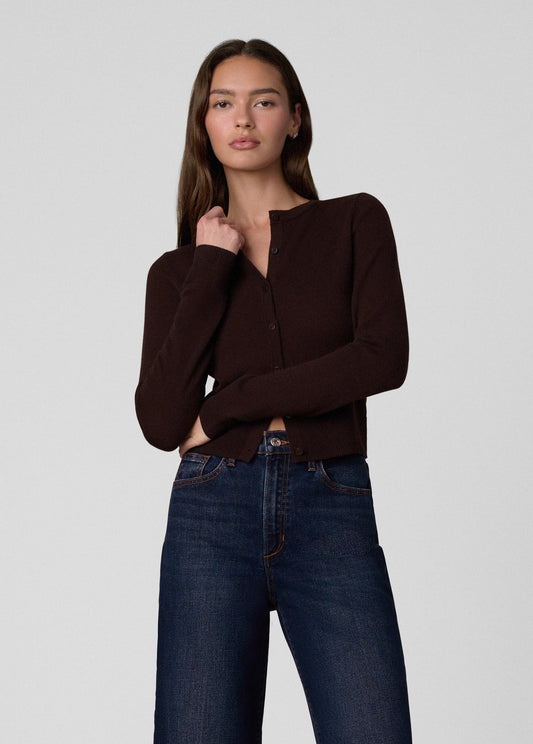 Joe's Jeans Women THE DANI CASHMERE CARDIGAN Espresso