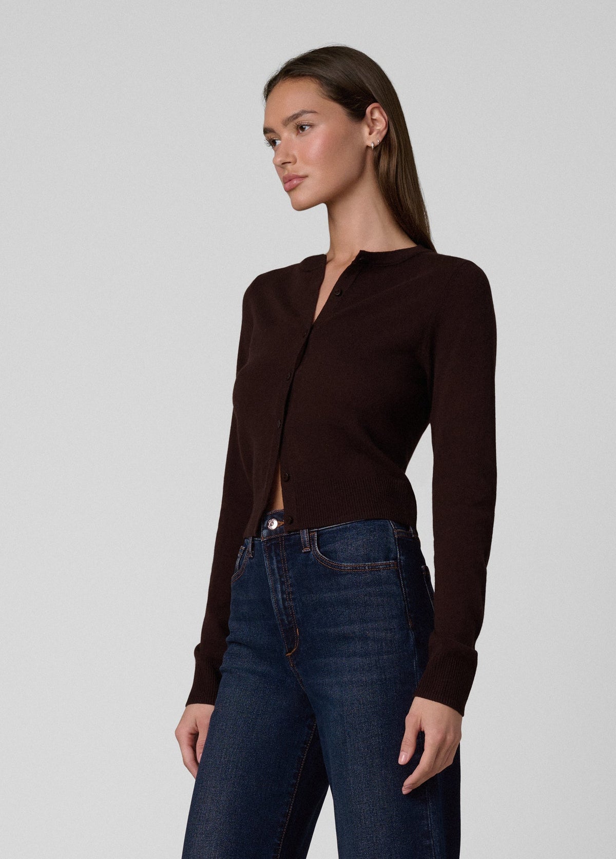 Joe's Jeans Women THE DANI CASHMERE CARDIGAN Espresso