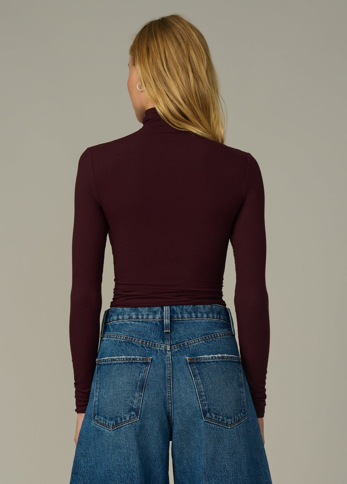 Joe's Jeans Women THE TONY LONG SLEEVE TOP Bordeaux