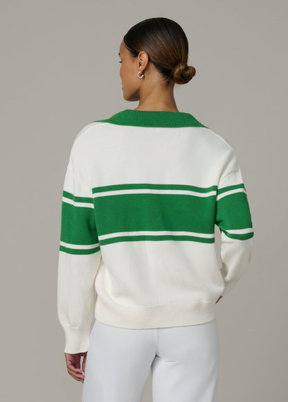 Joe's Jeans Women THE ROMIE POLO SWEATER Ecru