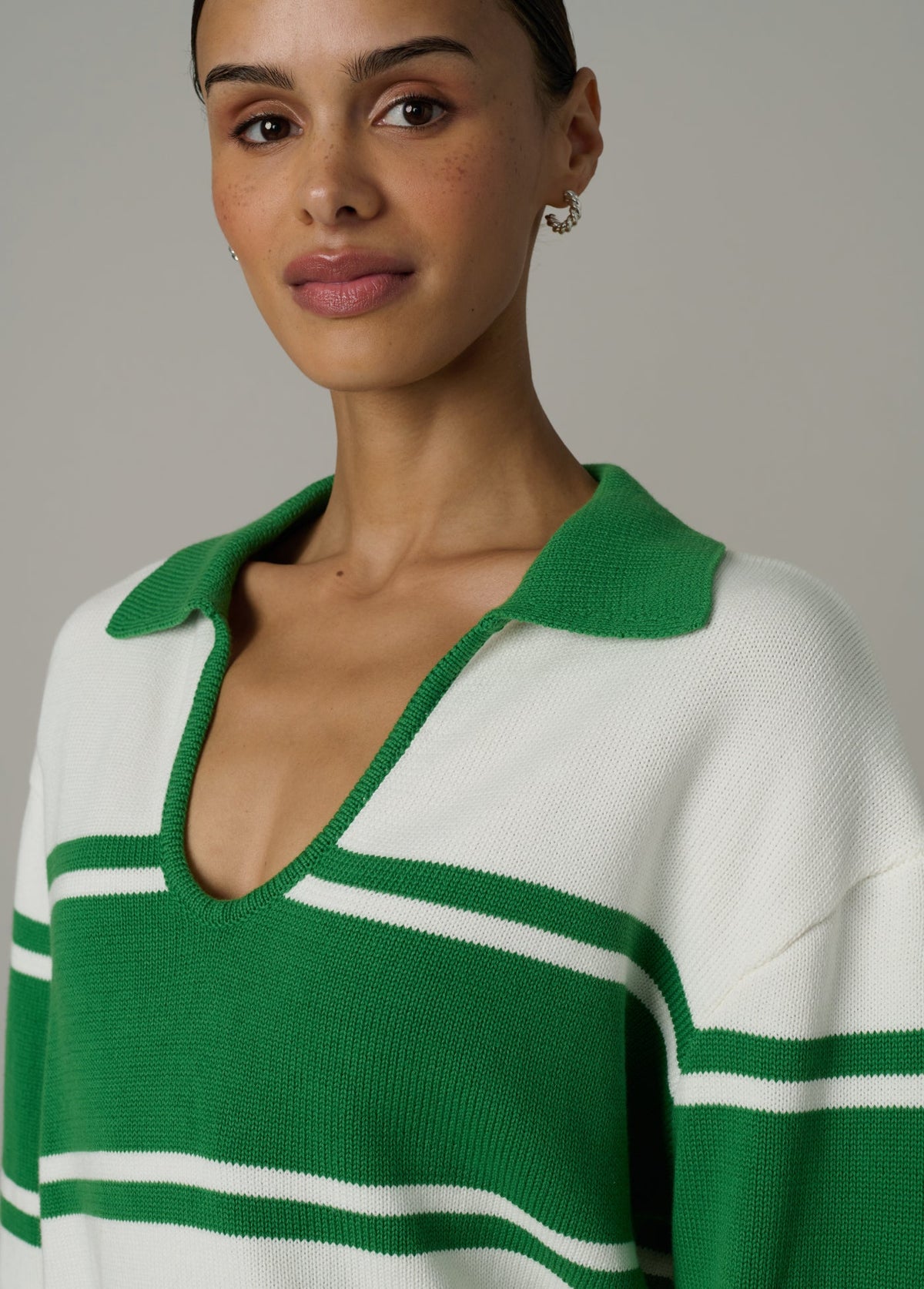 Joe's Jeans Women THE ROMIE POLO SWEATER Ecru