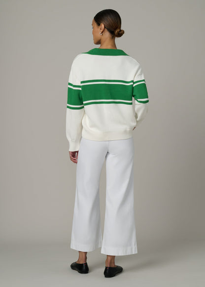 Joe's Jeans Women THE ROMIE POLO SWEATER Ecru