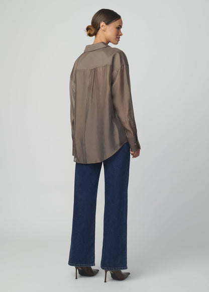 Joe's Jeans Women THE ORGANZA BOYFRIEND SHIRT Portobello