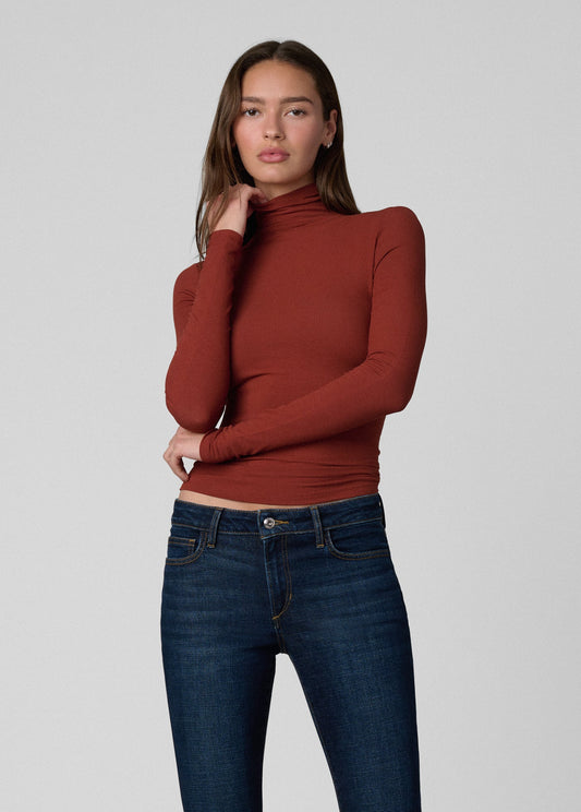 Joe's Jeans Women THE TONY LONG SLEEVE TOP Chili Oil