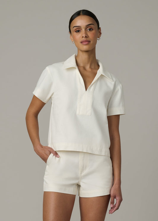 Joe's Jeans Women|Sale THE LILLIAN DENIM POPOVER SHIRT Milk