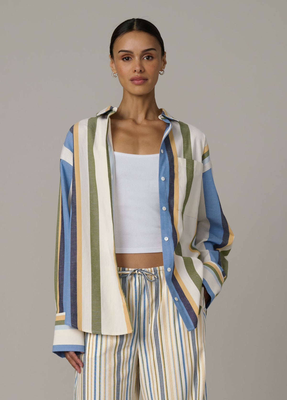Joe's Jeans Women|Sale THE BOYFRIEND BUTTON DOWN SHIRT Azure Variegated Stripe