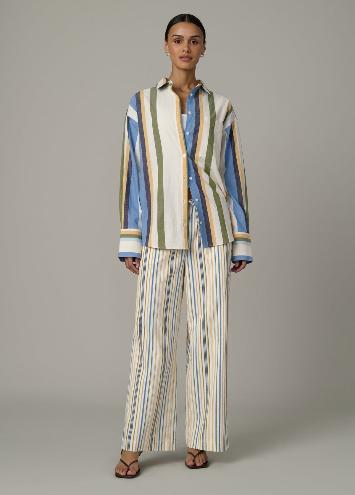 Joe's Jeans Women|Sale THE BOYFRIEND BUTTON DOWN SHIRT Azure Variegated Stripe