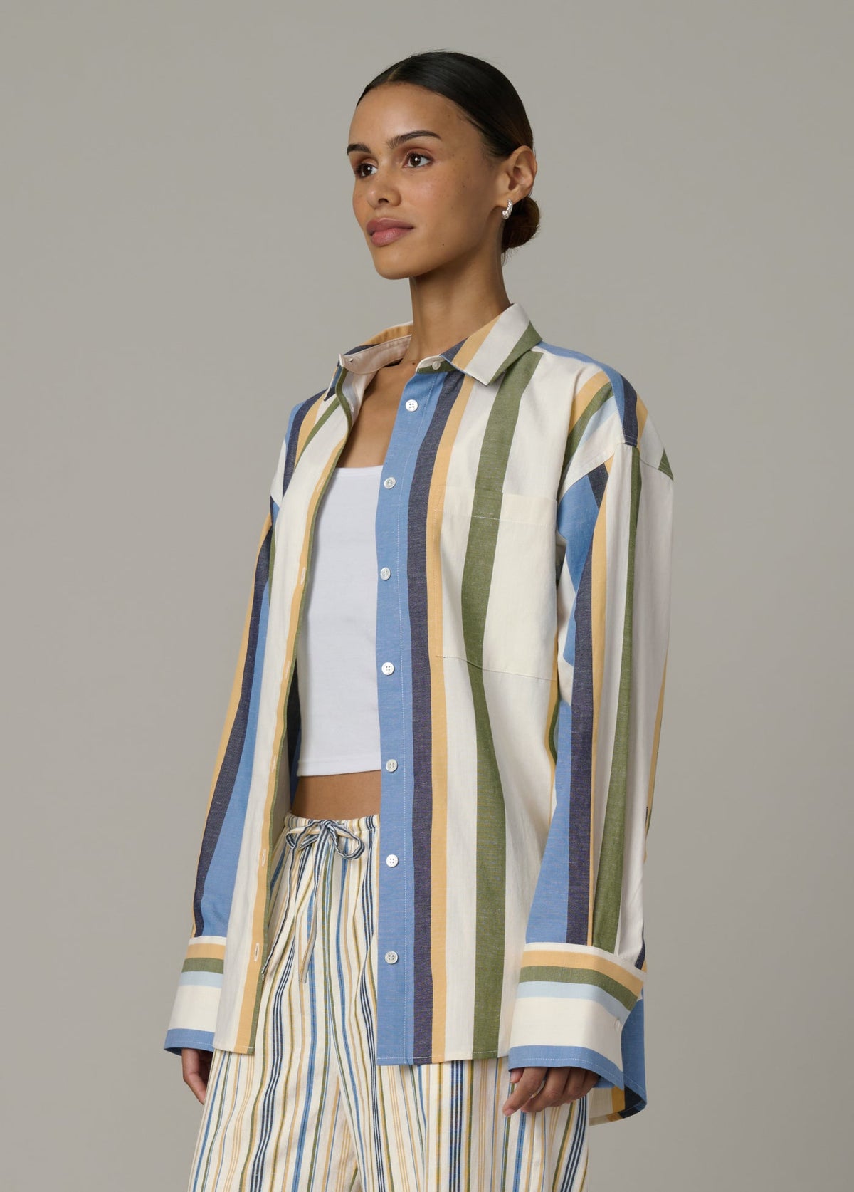Joe's Jeans Women|Sale THE BOYFRIEND BUTTON DOWN SHIRT Azure Variegated Stripe
