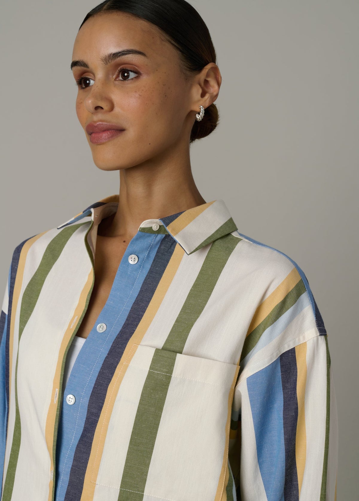 Joe's Jeans Women|Sale THE BOYFRIEND BUTTON DOWN SHIRT Azure Variegated Stripe