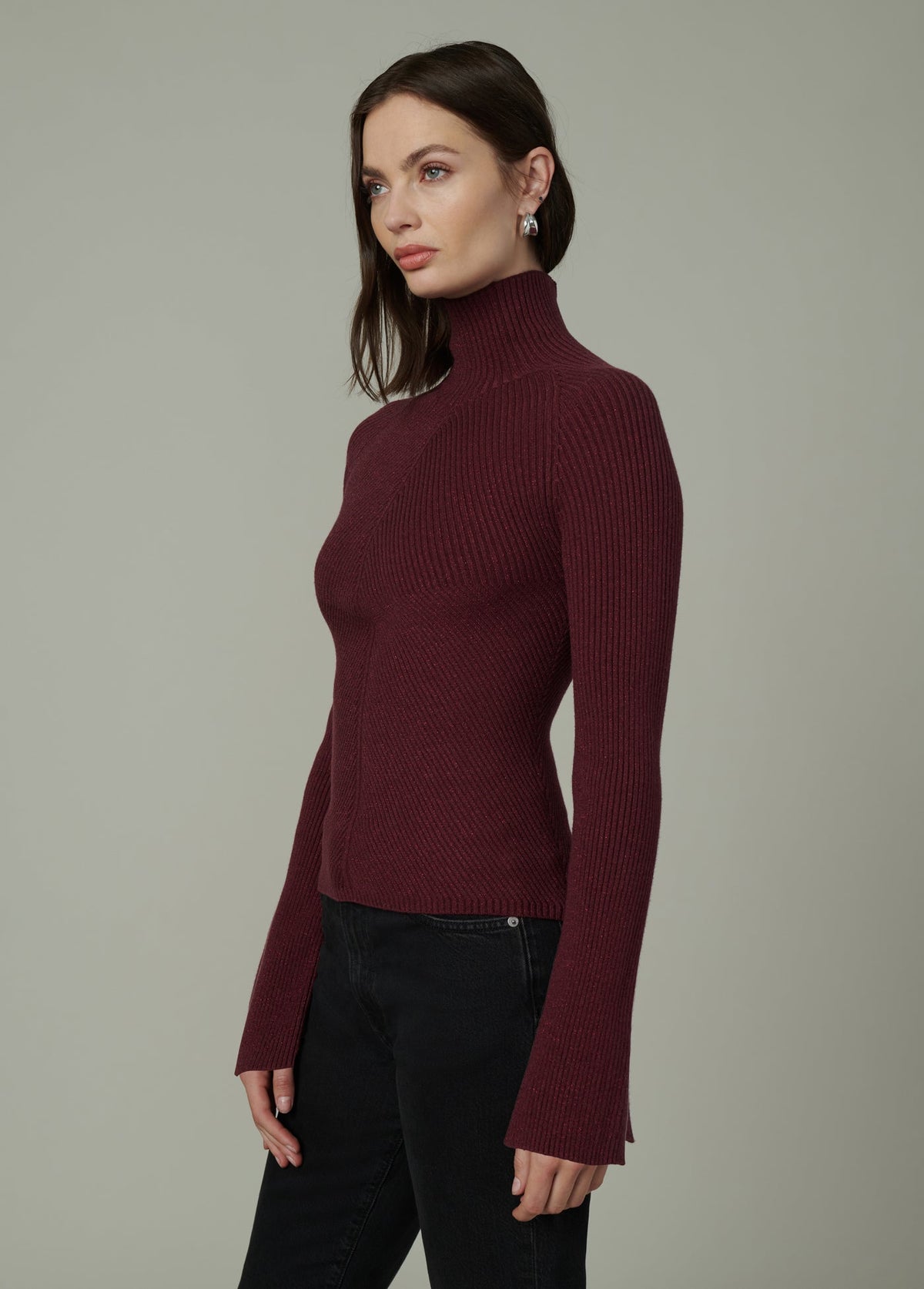 Joe's Jeans Women THE PALMER TURTLENECK Vineyard Wine