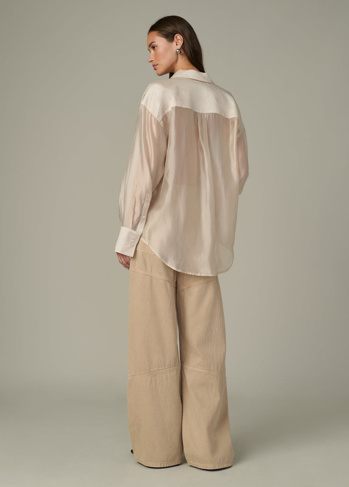 Joe's Jeans Women THE ORGANZA BOYFRIEND SHIRT Prosecco