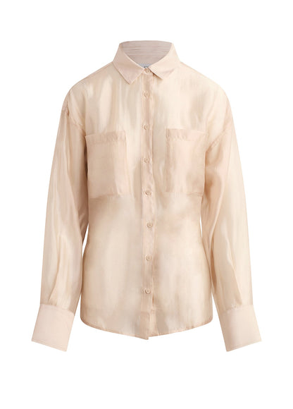 Joe's Jeans Women THE ORGANZA BOYFRIEND SHIRT Prosecco