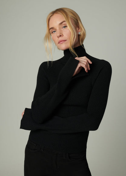 Joe's Jeans Women THE PALMER TURTLENECK Black