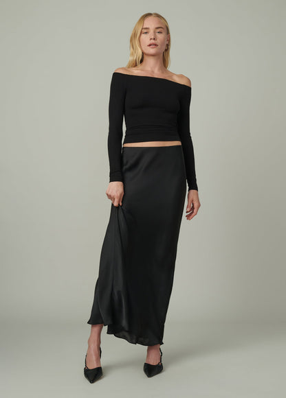 Joe's Jeans Women THE DEVIN OFF THE SHOULDER TOP Black