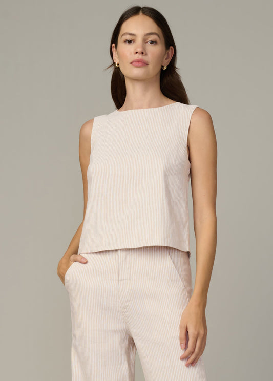 Joe's Jeans Women|Sale THE BOAT NECK SHELL Micro Stripe