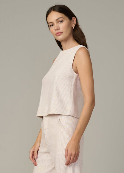 Joe's Jeans Women|Sale THE BOAT NECK SHELL Micro Stripe