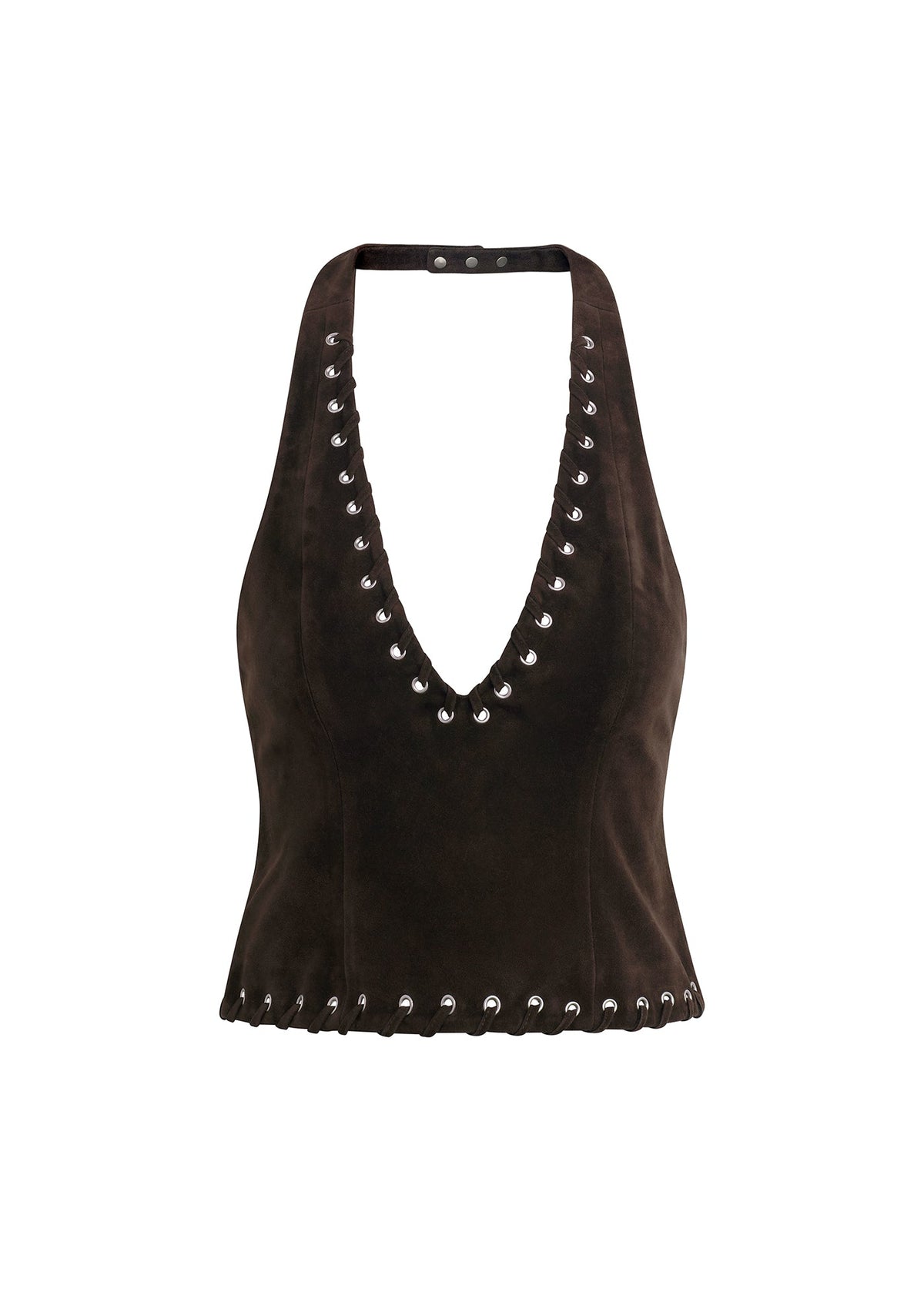 Joe's Jeans Women|Sale THE RODEO SUEDE HALTER Dark Chocolate