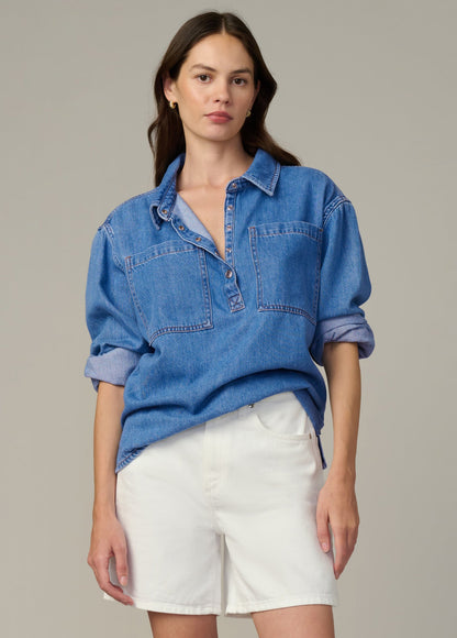 Joe's Jeans Women|Sale THE EASY DENIM POPOVER SHIRT Notable