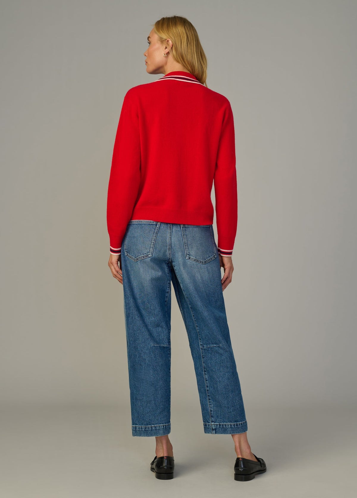 Joe's Jeans Women|Sale THE LONG SLEEVE CASHMERE POLO Cherry Red