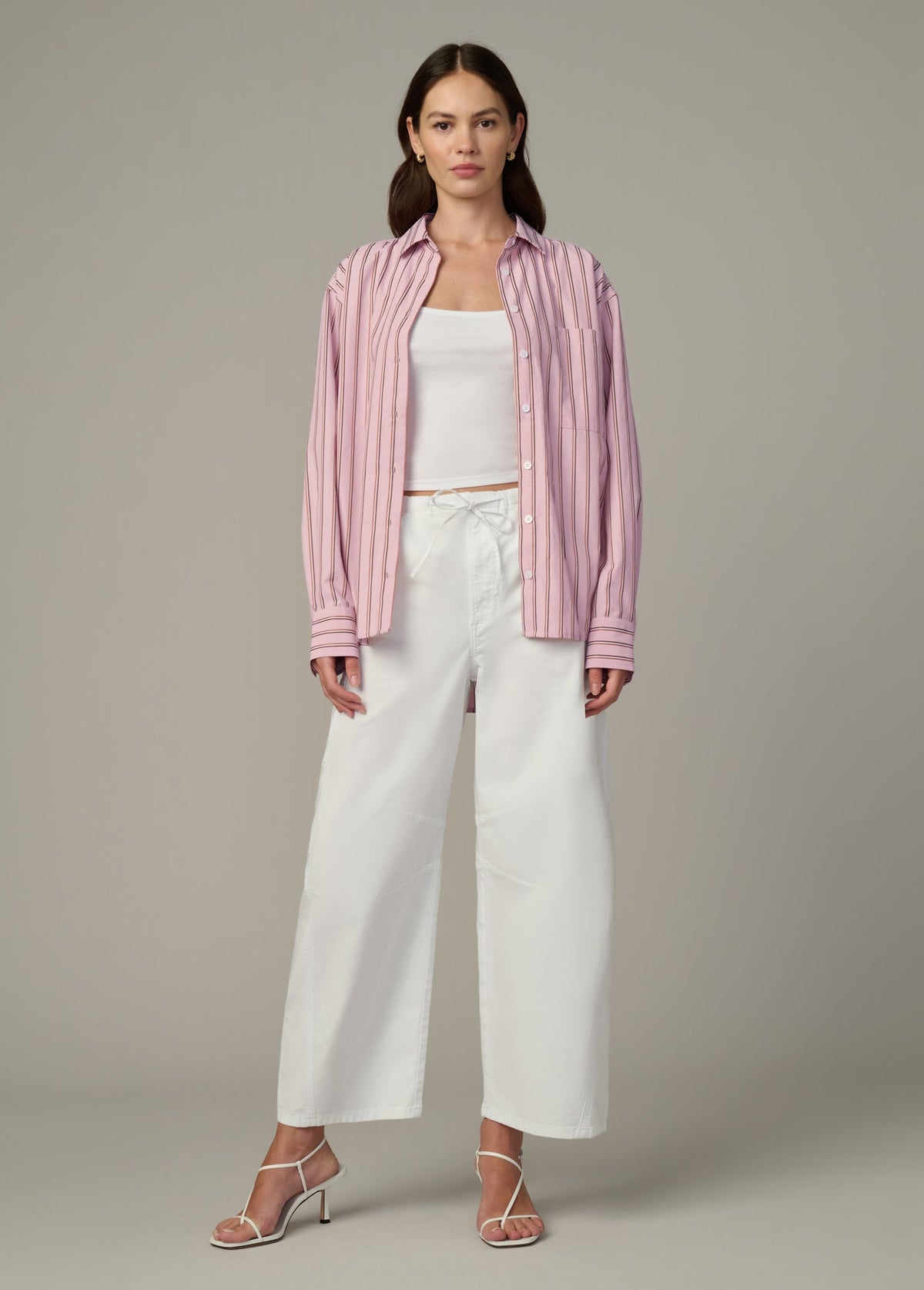 Joe's Jeans Women|Sale THE BOYFRIEND BUTTON DOWN SHIRT Blush Pink Stripe
