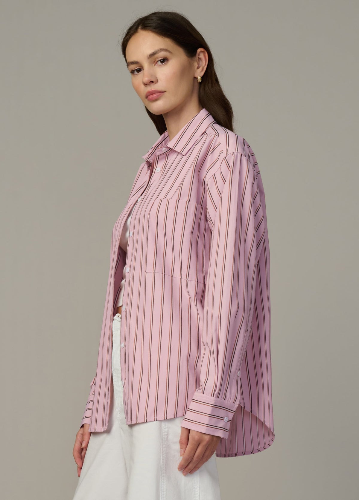 Joe's Jeans Women|Sale THE BOYFRIEND BUTTON DOWN SHIRT Blush Pink Stripe