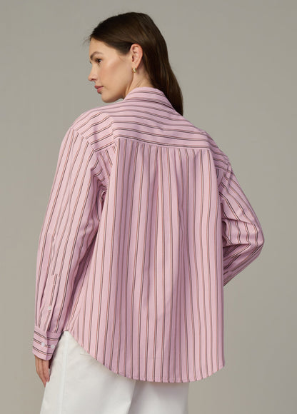 Joe's Jeans Women|Sale THE BOYFRIEND BUTTON DOWN SHIRT Blush Pink Stripe