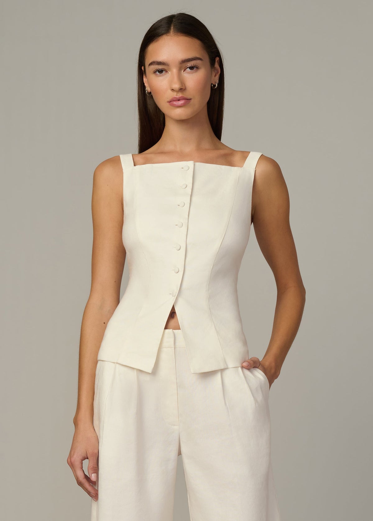 Joe's Jeans Women|Sale THE FRANKIE VEST Ecru
