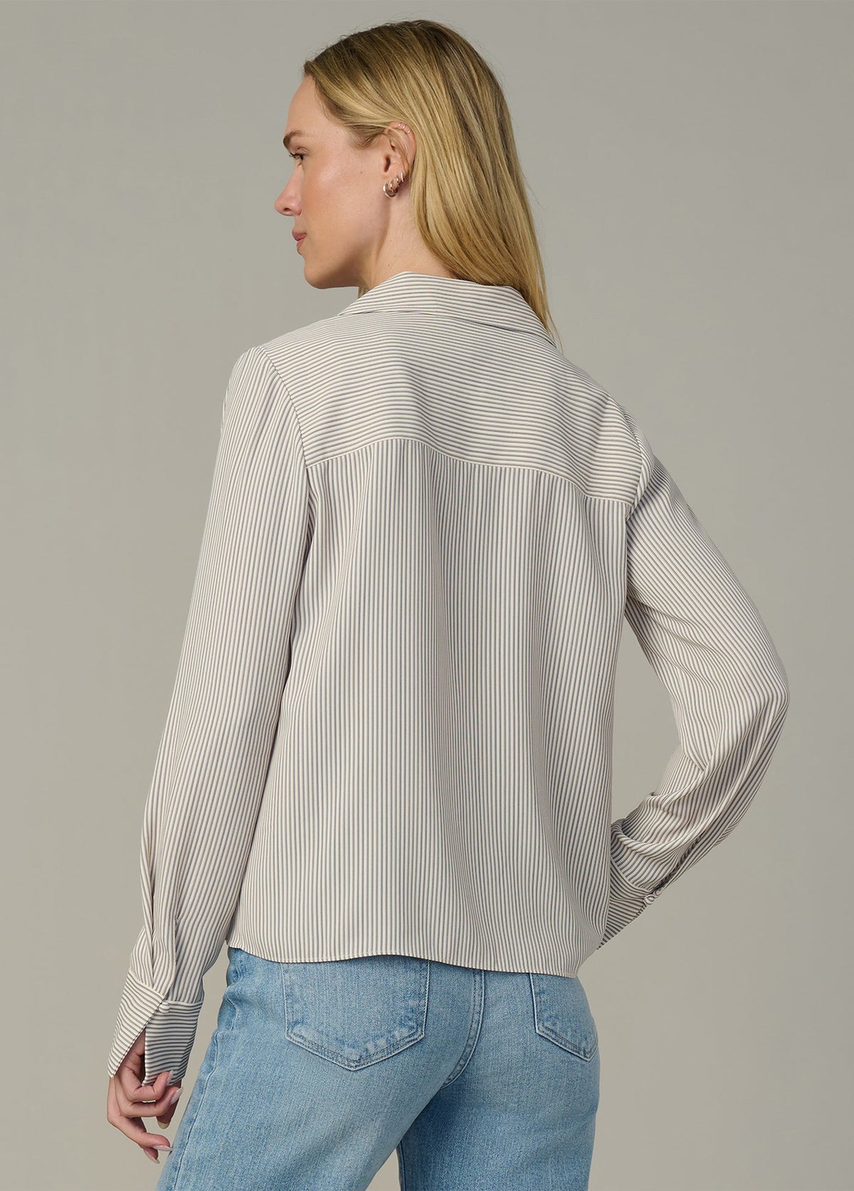 Joe's Jeans Women|Sale THE MIA BLOUSE Panna Cotta Navy Stripe