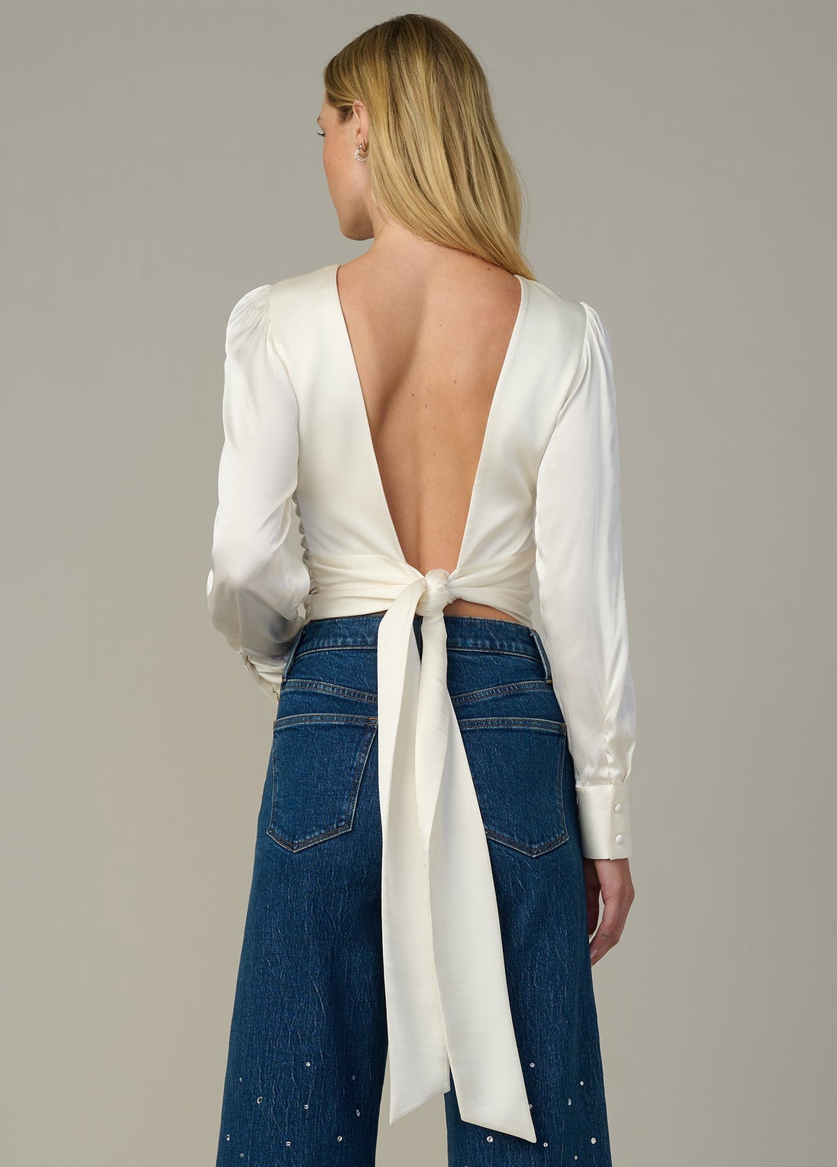 Joe's Jeans Women|Sale THE MARIE TIE BACK BLOUSE Ecru