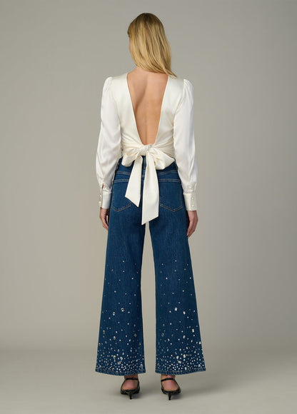 Joe's Jeans Women|Sale THE MARIE TIE BACK BLOUSE Ecru