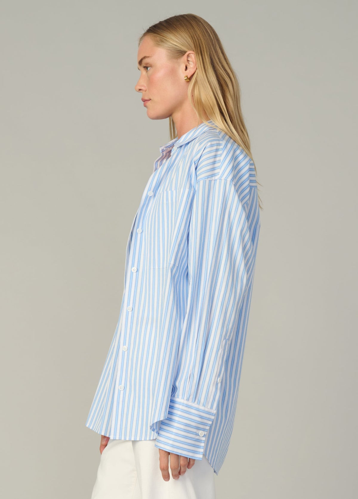 Joe's Jeans Women|Sale THE BOYFRIEND BUTTON DOWN SHIRT Blue/White Stripe