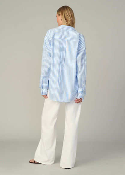 Joe's Jeans Women|Sale THE BOYFRIEND BUTTON DOWN SHIRT Blue/White Stripe