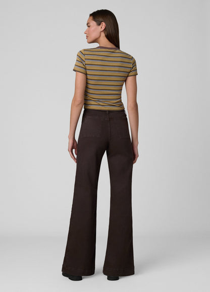 Joe's Jeans Women THE BABY TEE Camel Multi Stripe