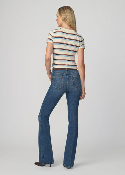 Joe's Jeans Women THE BABY TEE Ecru Multi Stripe