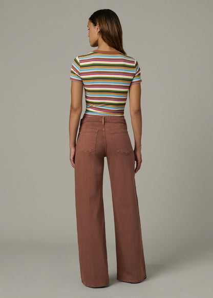 Joe's Jeans Women THE BABY TEE Multi Variegated Stripe
