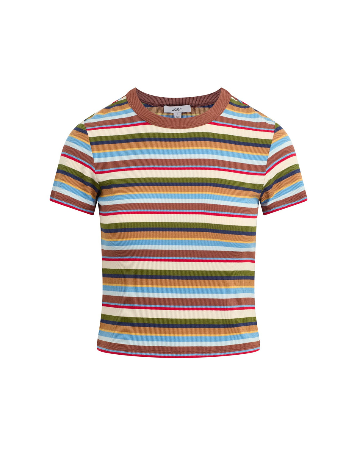Joe's Jeans Women THE BABY TEE Multi Variegated Stripe